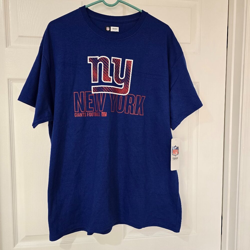 New York Giants Men's NFL Team Apparel Brand‎ T-Shirt Blue Cotton Size XL NWT